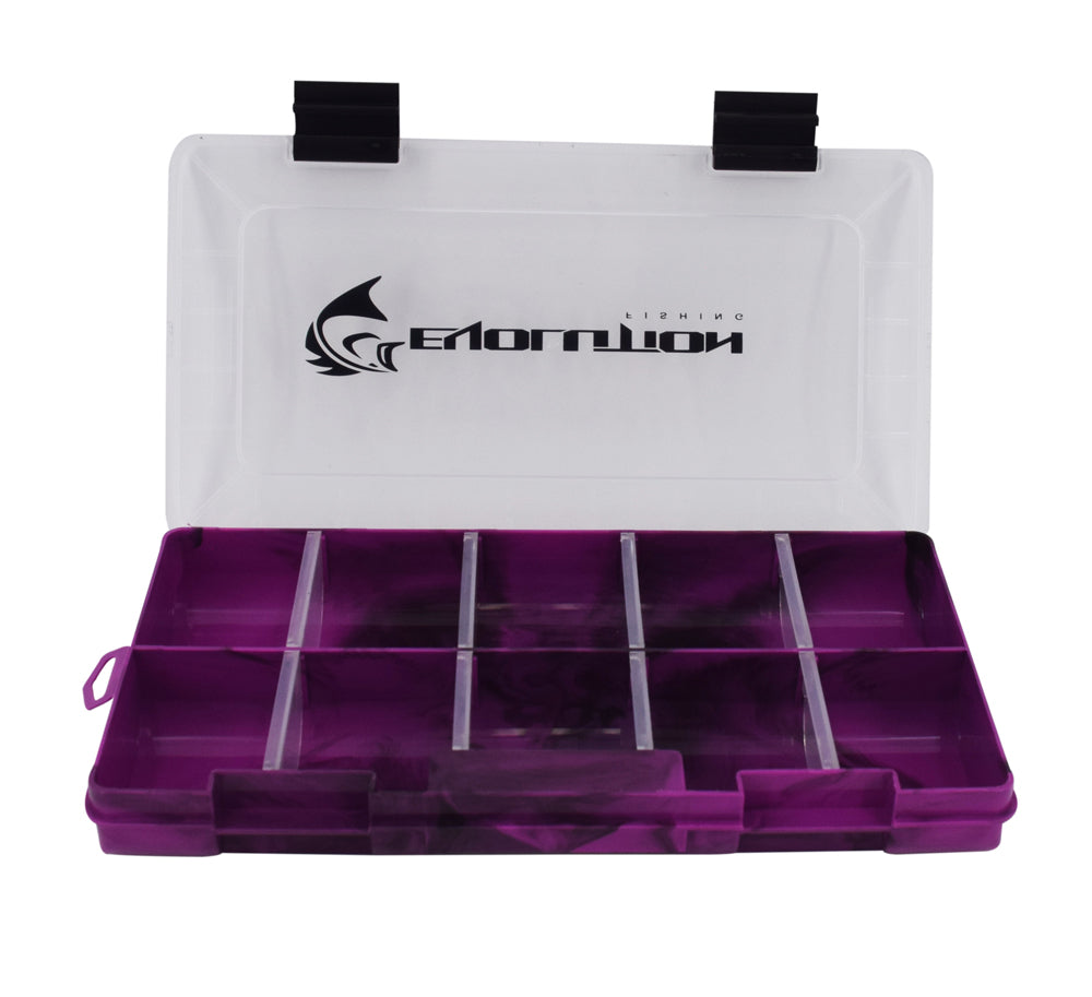 Tackle Boxes Evolution Fishing Drift Series 3500 Tackle Tray Purple / Single Drift Series 3500 Tackle Tray | Compact Fishing Organizer