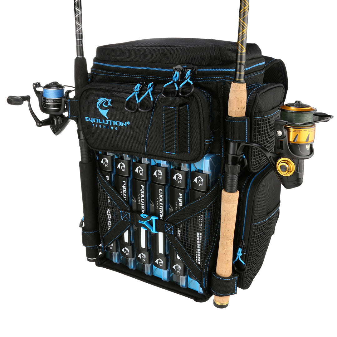 Tackle Backpack Evolution Fishing Drift Series 3600 Tackle Backpack with Trays Drift Series 3600 Tackle Backpack | Water Resistant Fishing Gear
