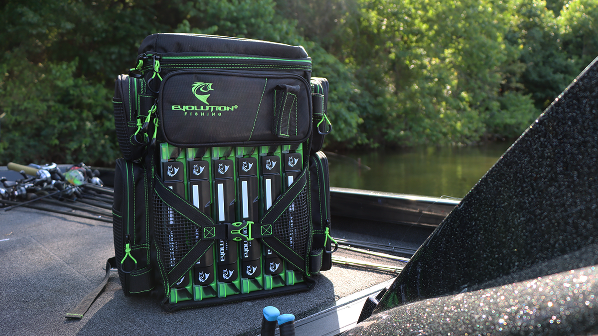 Tackle Backpack Evolution Fishing Drift Series 3600 Tackle Backpack with Trays Drift Series 3600 Tackle Backpack | Water Resistant Fishing Gear