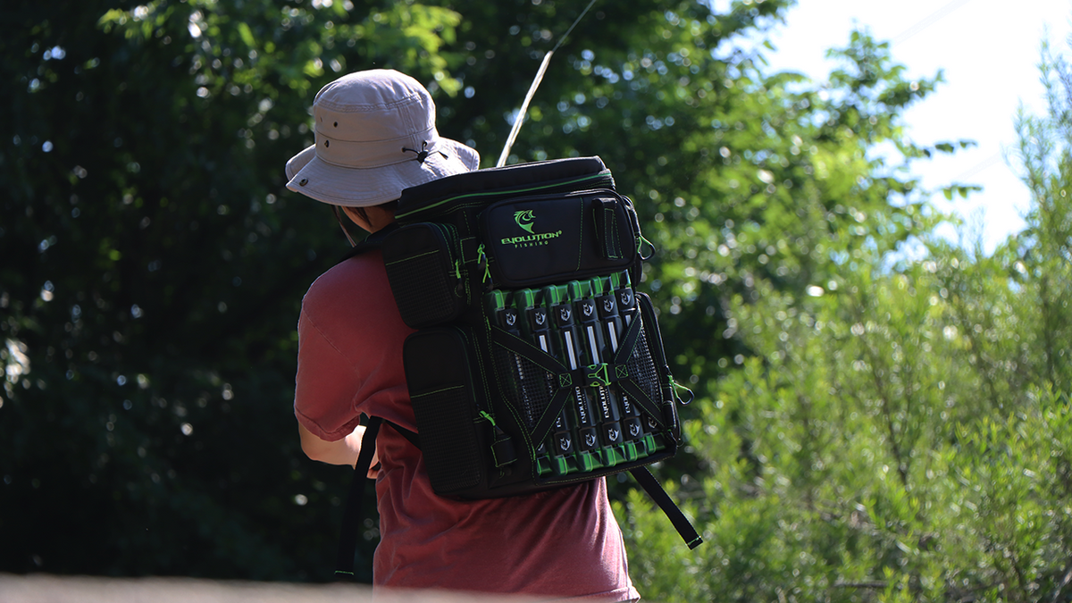 Tackle Backpack Evolution Fishing Drift Series 3600 Tackle Backpack with Trays Drift Series 3600 Tackle Backpack | Water Resistant Fishing Gear