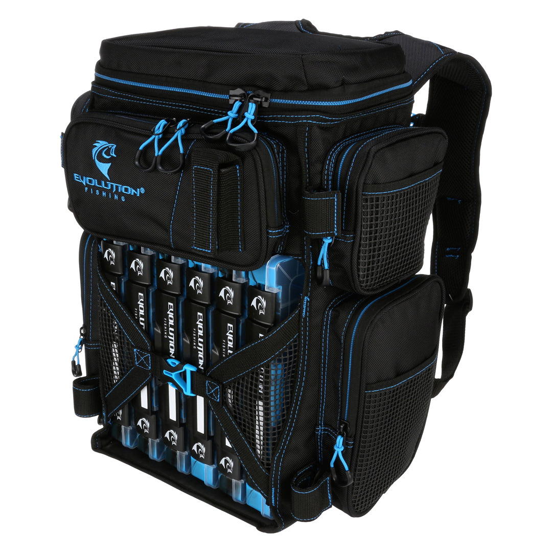 Tackle Backpack Evolution Fishing Drift Series 3600 Tackle Backpack with Trays Drift Series 3600 Tackle Backpack | Water Resistant Fishing Gear
