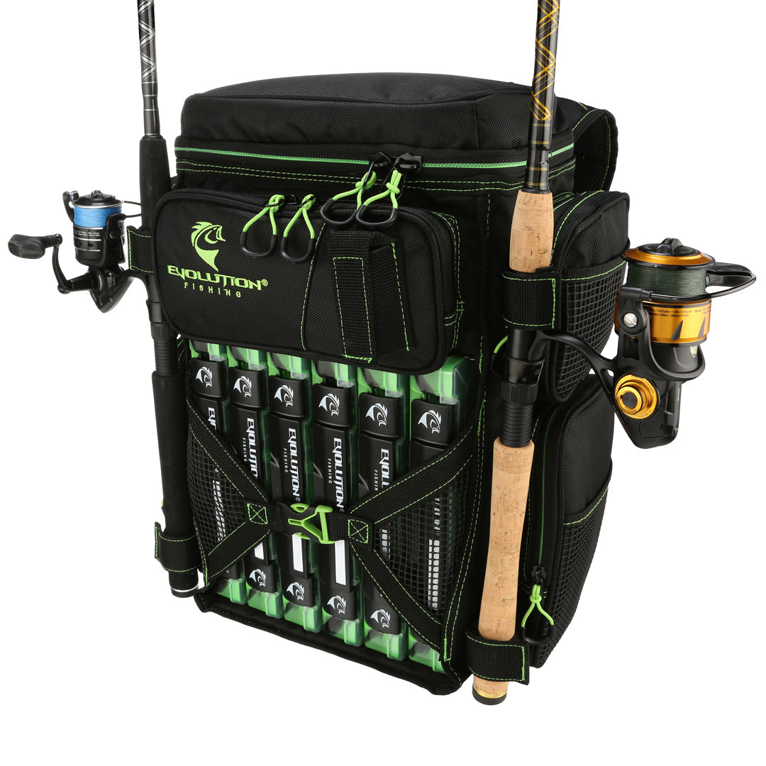 Tackle Backpack Evolution Fishing Drift Series 3600 Tackle Backpack with Trays Drift Series 3600 Tackle Backpack | Water Resistant Fishing Gear