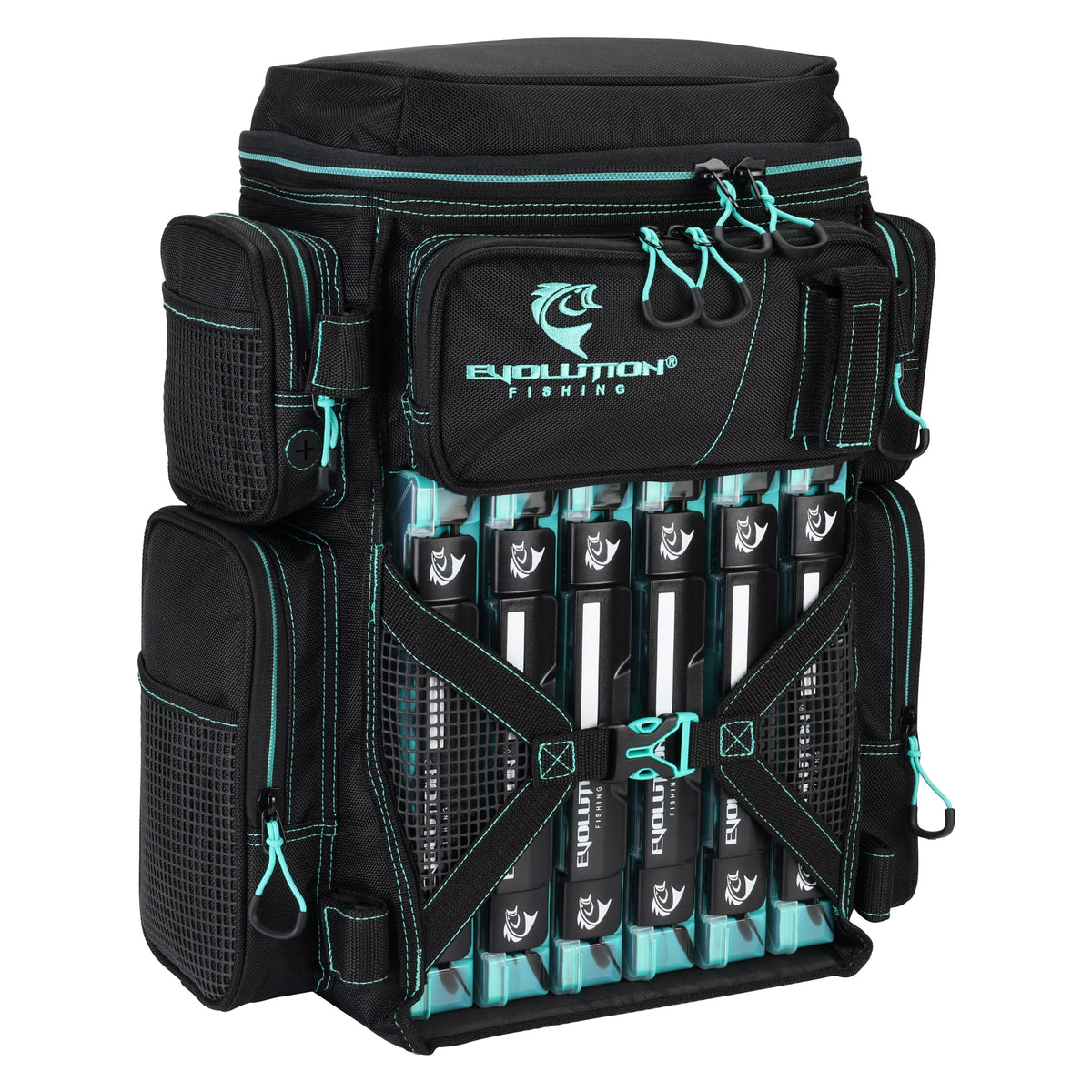 Tackle Backpack Evolution Fishing Drift Series 3600 Tackle Backpack with Trays Seafoam Drift Series 3600 Tackle Backpack | Water Resistant Fishing Gear