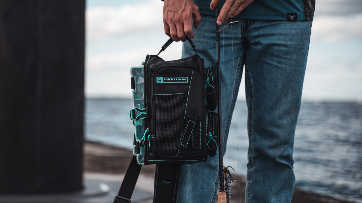 Tackle Backpack Evolution Fishing Drift Tackle Sling - Seafoam Drift Tackle Sling - Seafoam | Evolution Fishing Gear