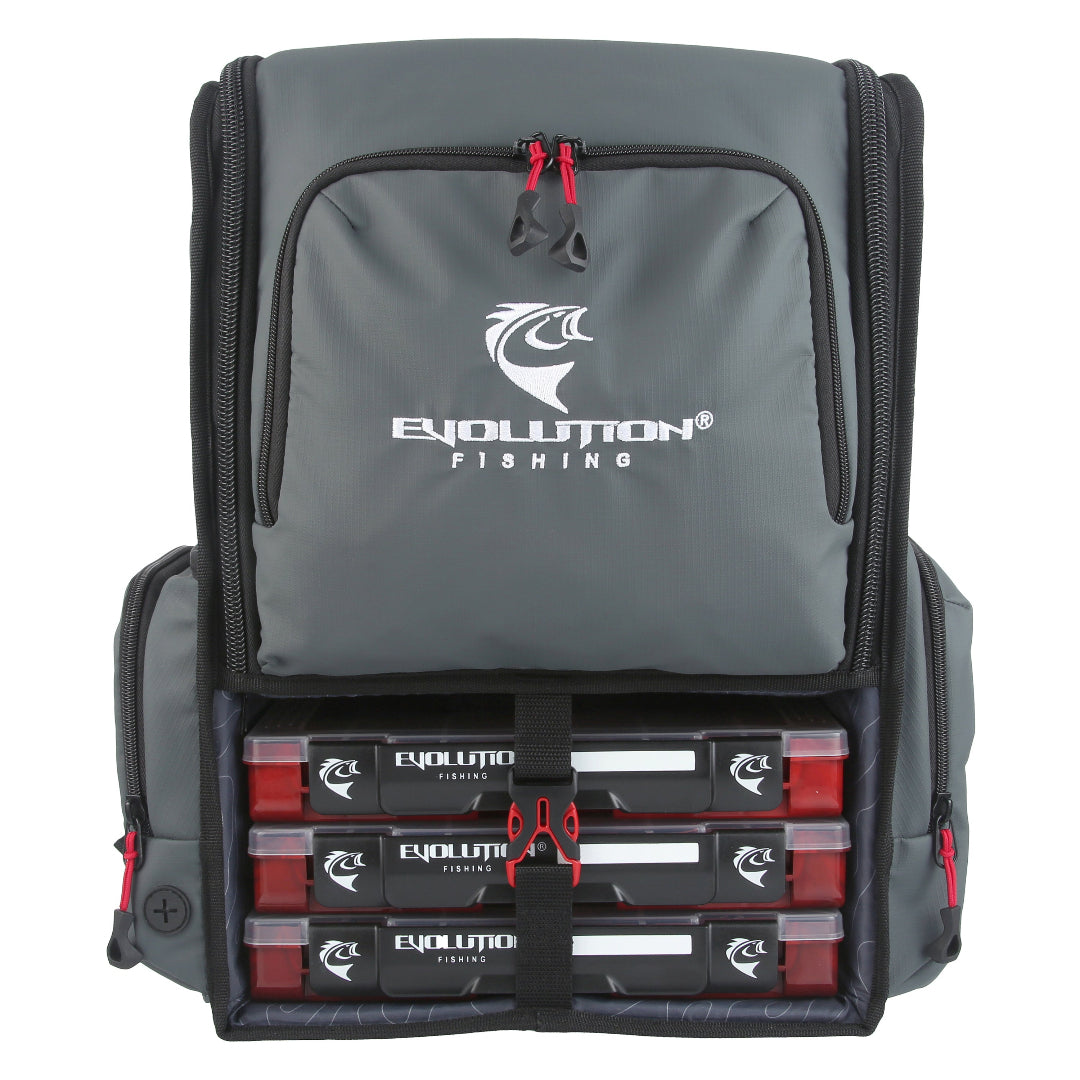 Tackle Backpack Evolution Fishing Largemouth 3.0 Tackle Backpack Evolution Fishing Largemouth 3.0 Backpack | Modular Tackle Storage