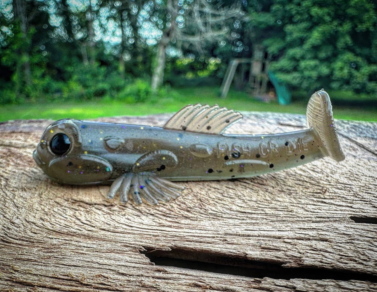 Soft Plastics Fish or Die Bait Co. A-Jack 3" Goby Finesse Erie Nation (RB Goby) Fish or Die Bait Co. A-Jack 3" Goby Finesse – Pescador Fishing Supply