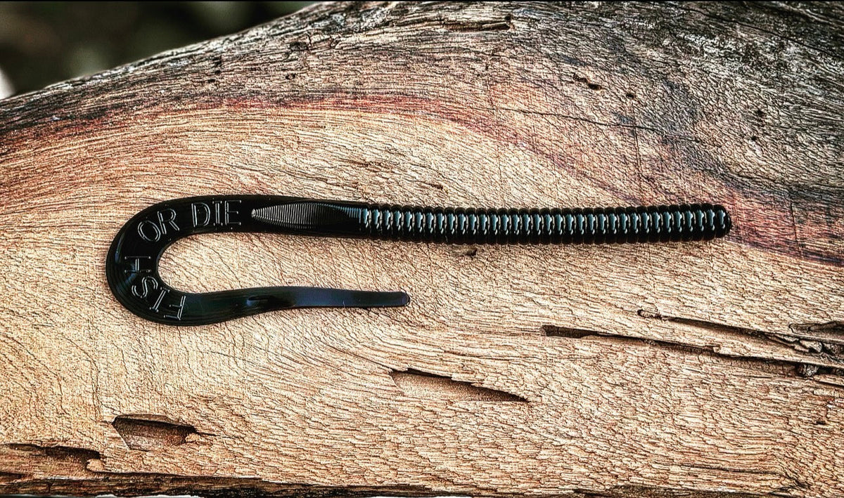 Soft Plastics Fish or Die Bait Co. Blitzkrieg 10" Ribbon-Tail Worm Stamp Act (Black) Fish or Die Blitzkrieg 10" Ribbon-Tail Worm – Pescador Fishing Supply