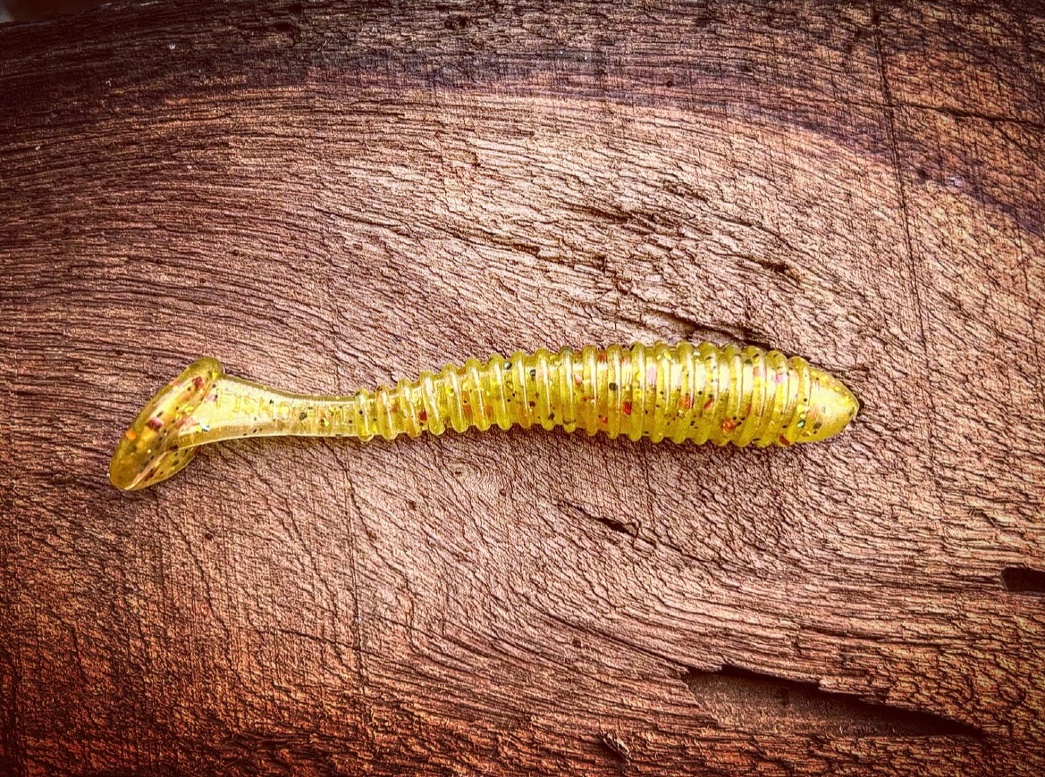 Soft Plastics Fish or Die Bait Co. Minutemen 3.5" Ribbed Swimbait American Caesar (Perch) Fish or Die Bait Co. Minutemen 3.5" Swimbait – Pescador Fishing Supply