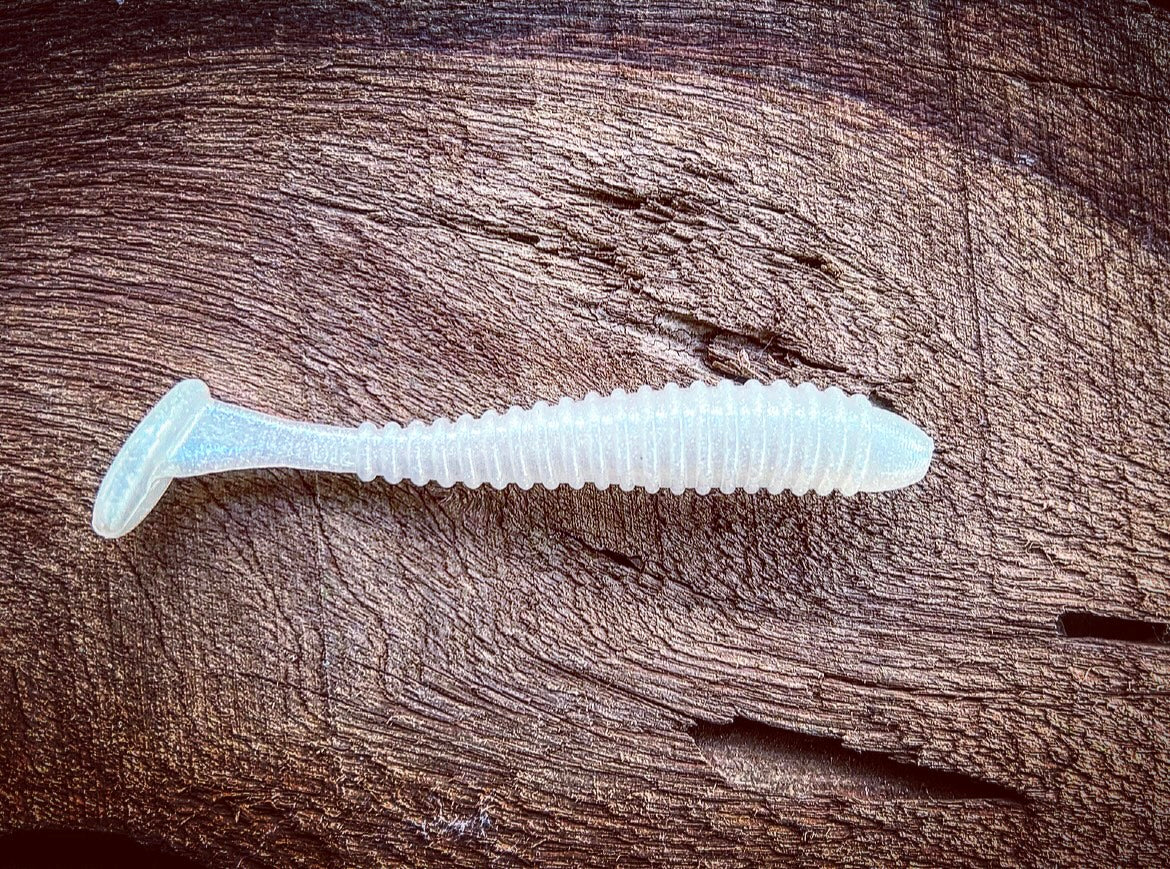 Soft Plastics Fish or Die Bait Co. Minutemen 3.5" Ribbed Swimbait Independence (Pearl) Fish or Die Bait Co. Minutemen 3.5" Swimbait – Pescador Fishing Supply