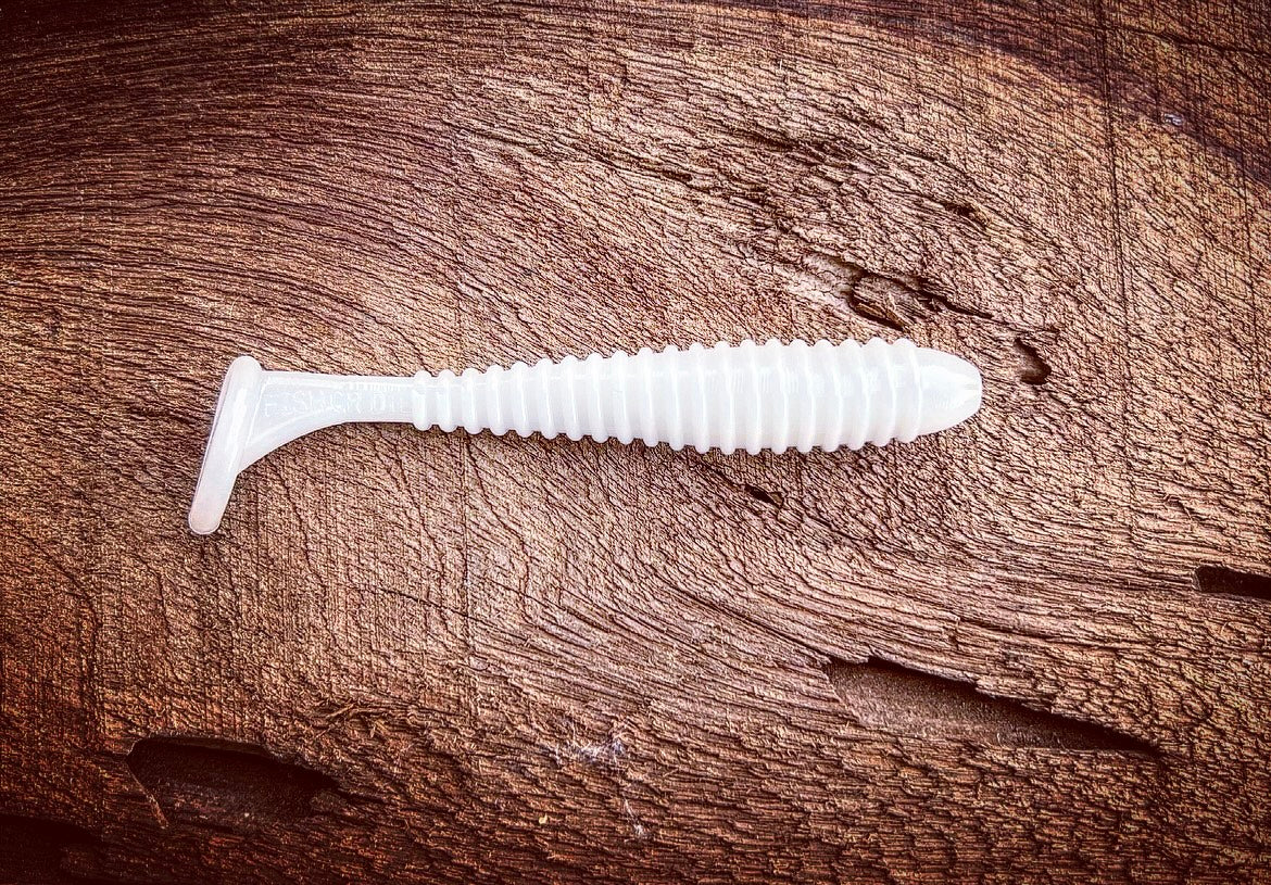 Soft Plastics Fish or Die Bait Co. Minutemen 3.5" Ribbed Swimbait King George's Wig (White) Fish or Die Bait Co. Minutemen 3.5" Swimbait – Pescador Fishing Supply