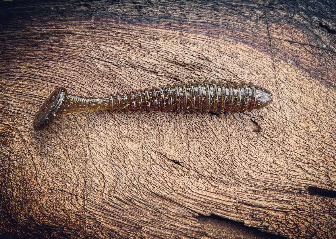 Soft Plastics Fish or Die Bait Co. Minutemen 3.5" Ribbed Swimbait Pine Tree Shilling (Golden Shiner) Fish or Die Bait Co. Minutemen 3.5" Swimbait – Pescador Fishing Supply