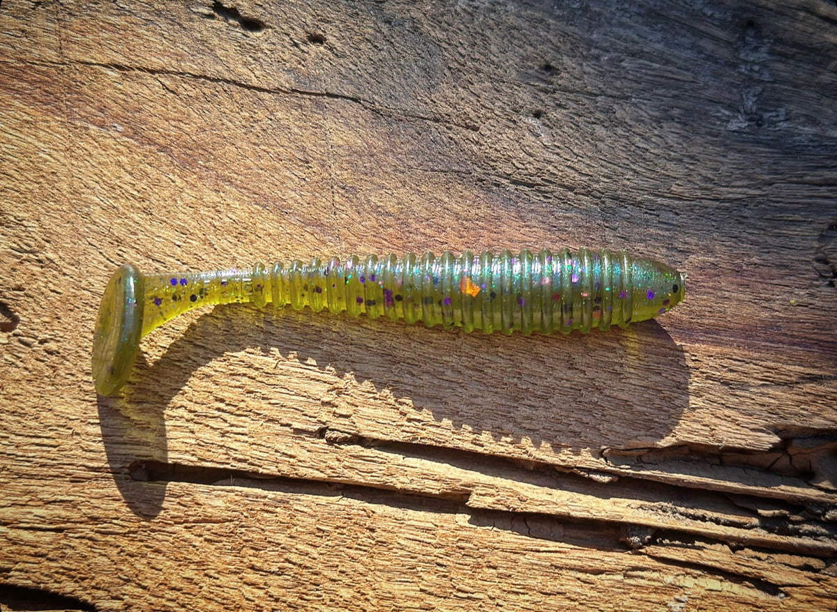 Soft Plastics Fish or Die Bait Co. Minutemen 3.5" Ribbed Swimbait Shell Shock (Bluegill) Fish or Die Bait Co. Minutemen 3.5" Swimbait – Pescador Fishing Supply