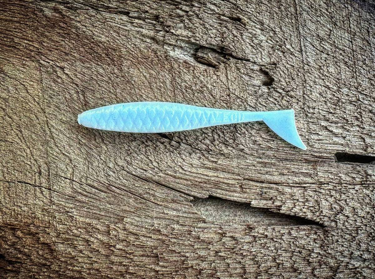 Soft Plastics Fish or Die Bait Co. The Dagger Finesse Minnow 2.5” / King Georges Wig (White) Fish or Die The Dagger – Finesse Minnow – Pescador Fishing Supply