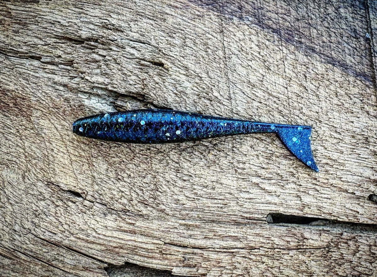 Soft Plastics Fish or Die Bait Co. The Dagger Finesse Minnow 2.5” / Midnight Ride (2.0) Fish or Die The Dagger – Finesse Minnow – Pescador Fishing Supply