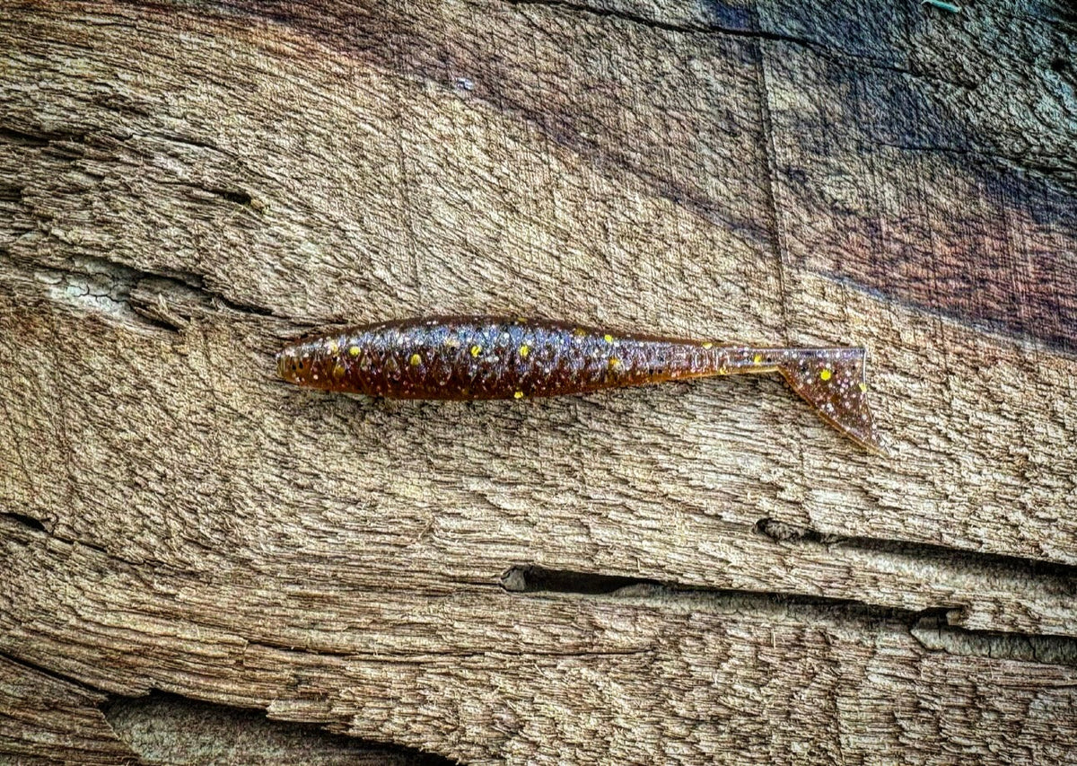 Soft Plastics Fish or Die Bait Co. The Dagger Finesse Minnow 2.5” / Pine Tree Shilling (Golden Shiner) Fish or Die The Dagger – Finesse Minnow – Pescador Fishing Supply