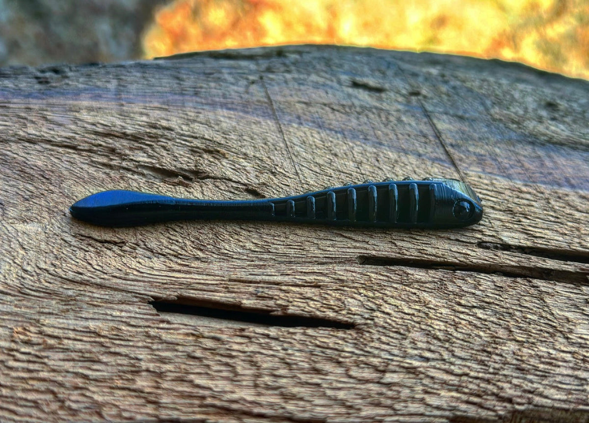 Soft Plastics Fish or Die Bait Co. The Gadsden Drop Shot Minnow Stamp Act (Black) Fish or Die The Gadsden Drop Shot Minnow – Pescador Fishing Supply