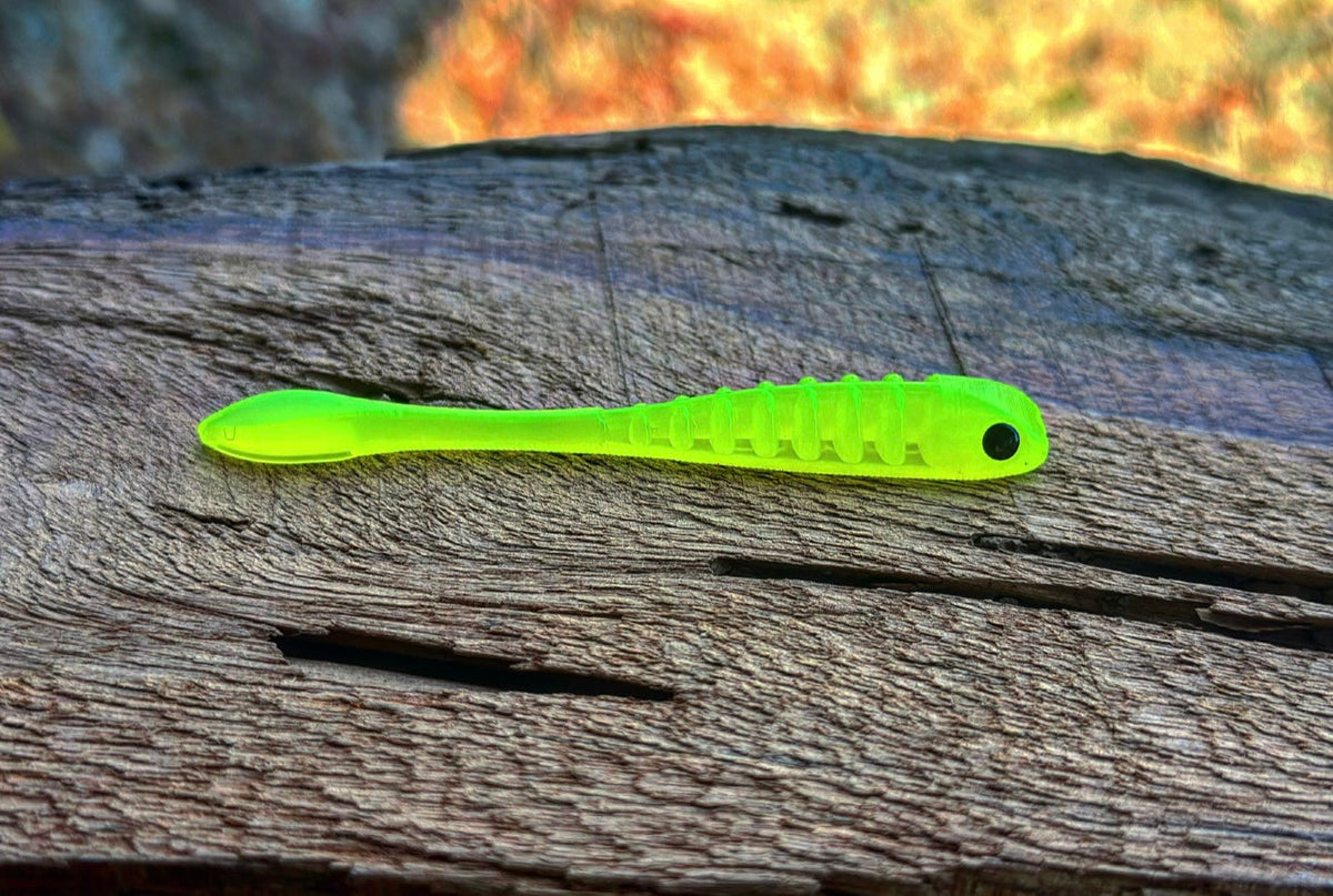 Soft Plastics Fish or Die Bait Co. The Gadsden Drop Shot Minnow Treaty of Paris (Chartreuse) Fish or Die The Gadsden Drop Shot Minnow – Pescador Fishing Supply