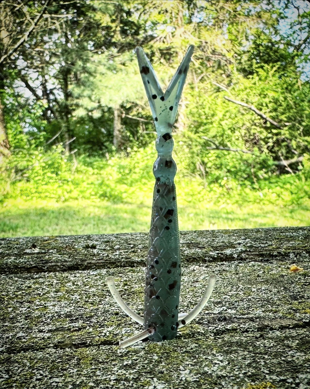 Soft Plastics Fish or Die Bait Co. The Sharpshooter Drop Shot Finesse Minnow Defiant (Blue Craw) The Sharpshooter Drop Shot Minnow – Pescador Fishing Supply