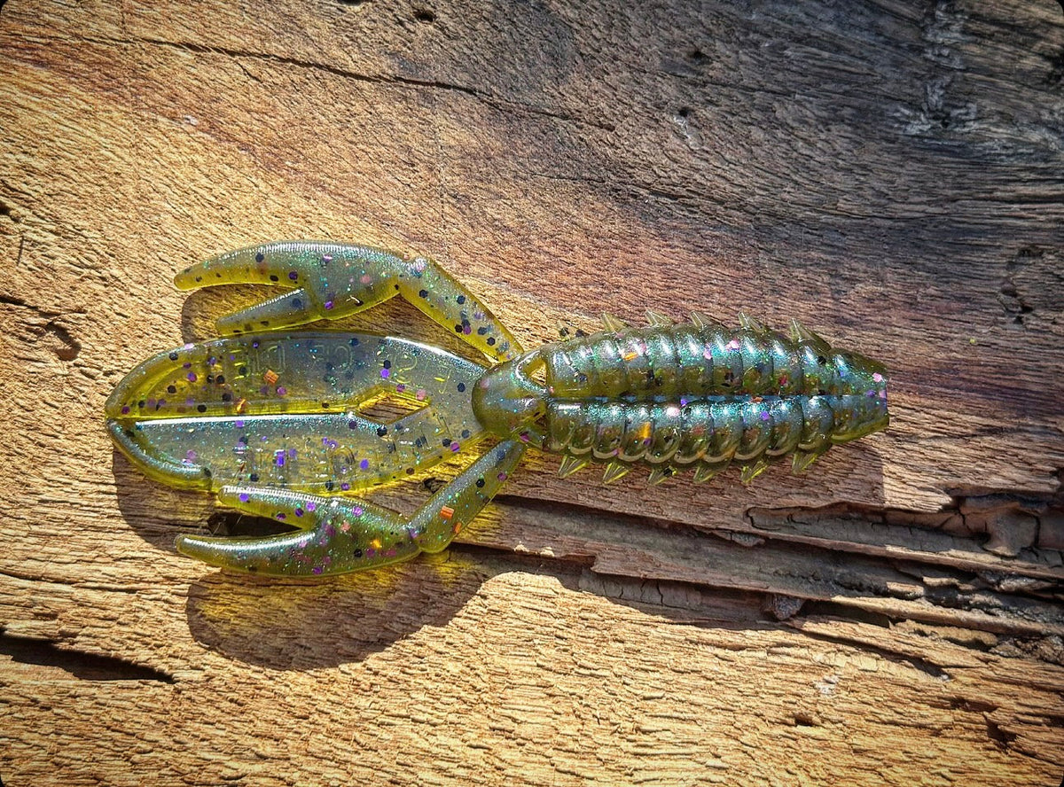 Soft Plastics Fish or Die Bait Co. The Sherman Crawfish / Creature Hybrid Shell Shock (Bluegill) / 3” Fish or Die The Sherman – Creature/Craw Bait – Pescador Fishing Supply