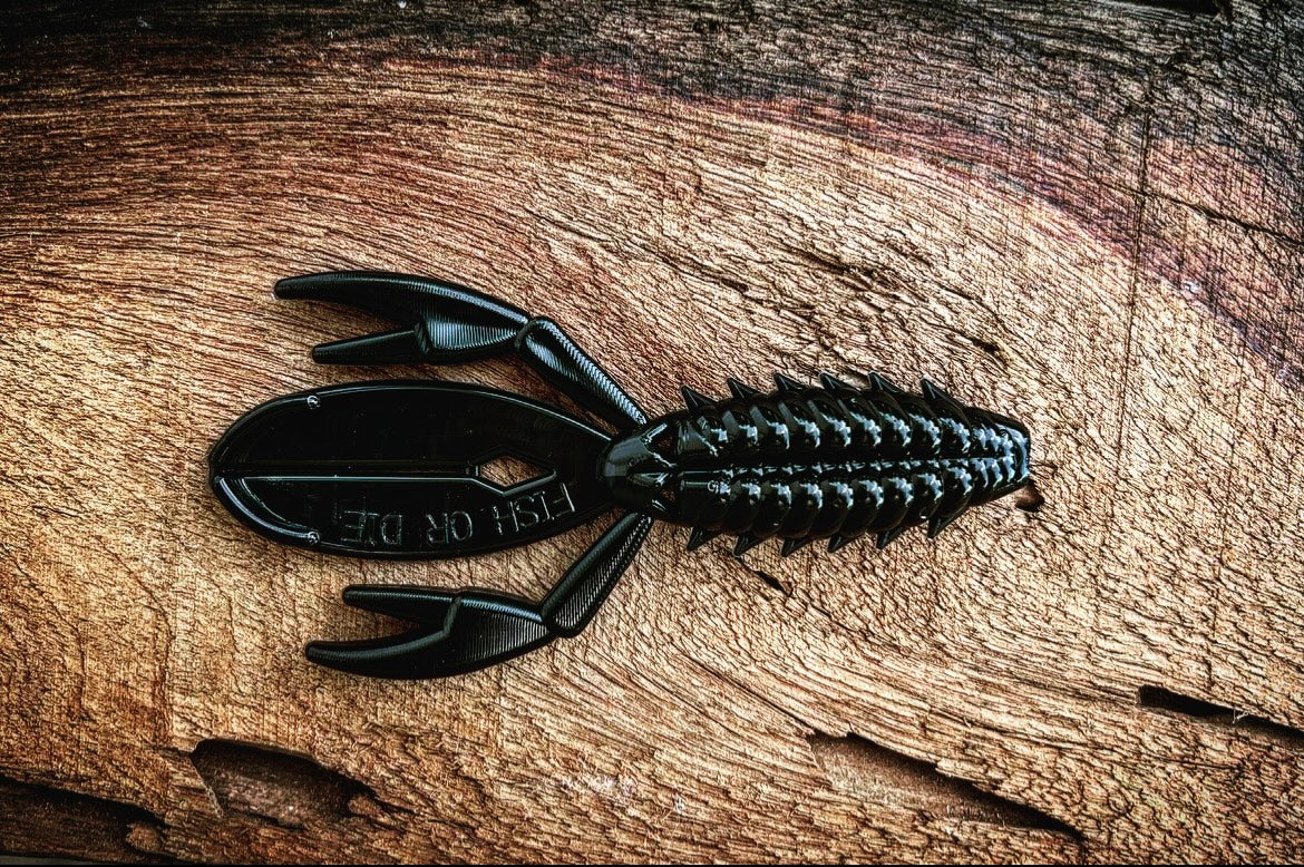 Soft Plastics Fish or Die Bait Co. The Sherman Crawfish / Creature Hybrid Stamp Act (Black) / 3” Fish or Die The Sherman – Creature/Craw Bait – Pescador Fishing Supply
