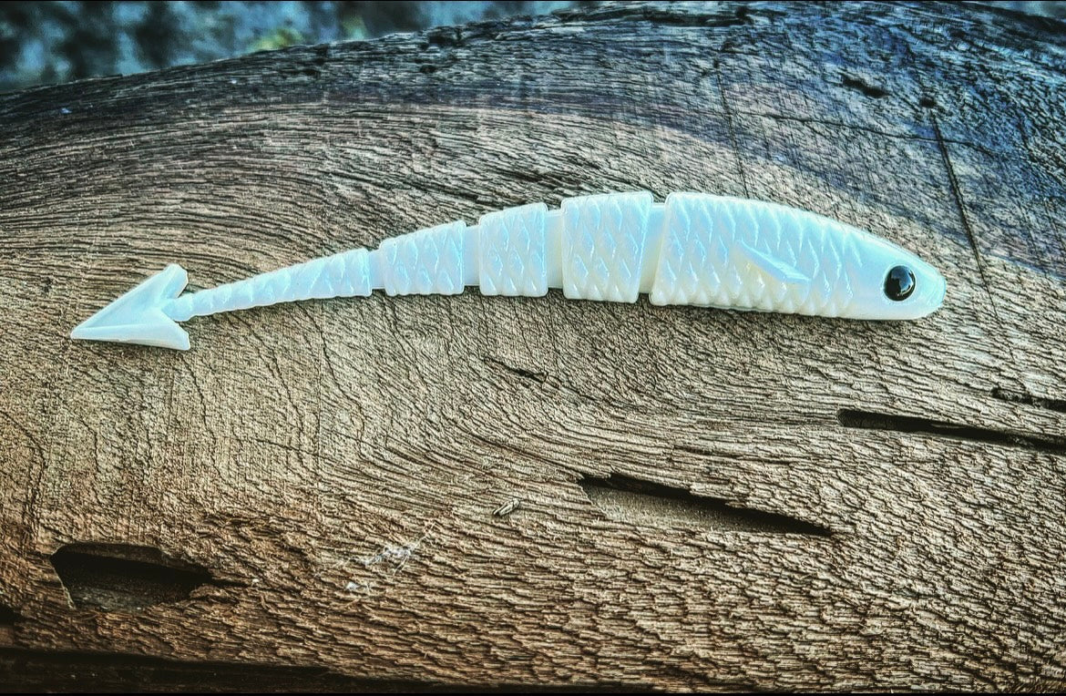 Soft Plastics Fish or Die Bait Co. Warbird Fluke-Style Soft Jerkbait 5.5” / King George’s Wig (White) Fish or Die Warbird – Fluke-Style Jerkbait – Pescador Fishing Supply