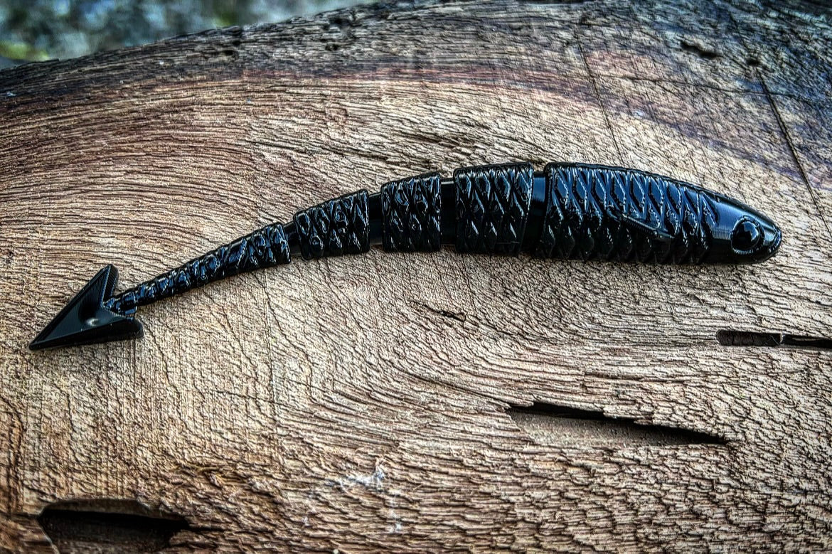 Soft Plastics Fish or Die Bait Co. Warbird Fluke-Style Soft Jerkbait 5.5” / Stamp Act (Black) Fish or Die Warbird – Fluke-Style Jerkbait – Pescador Fishing Supply