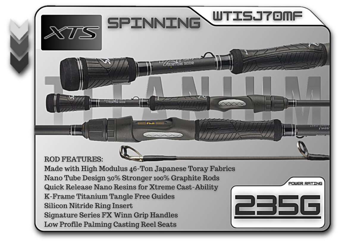 Spinning Fishing Rods Fish Xtreme 7'0" Medium Fast Spinning Rod – Titanium Series Fish Xtreme Titanium Series Spinning Rods – Pescador Fishing Supply