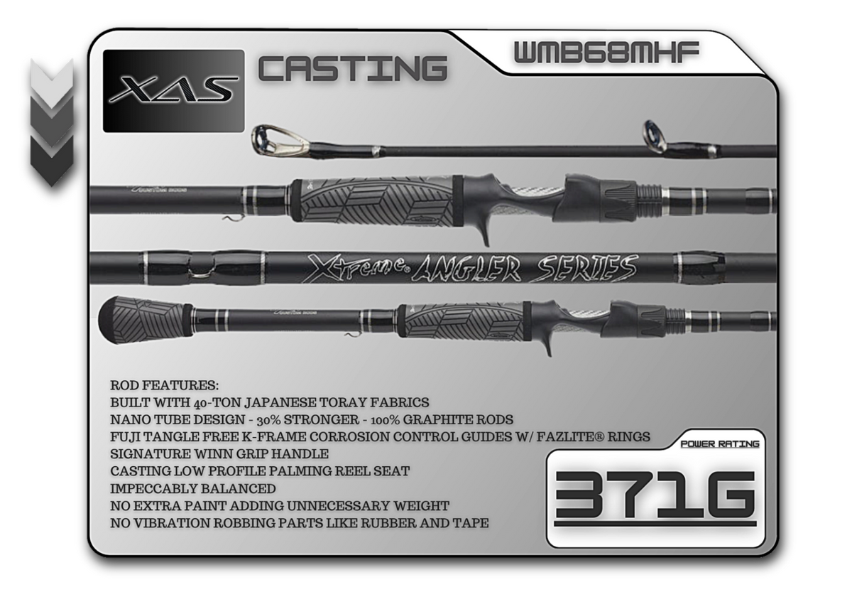 Casting Rod Fish Xtreme Angler Series 6'8" Medium-Heavy Fast Casting Rod Fish Xtreme Angler Series Casting Rod – Pescador Fishing Supply