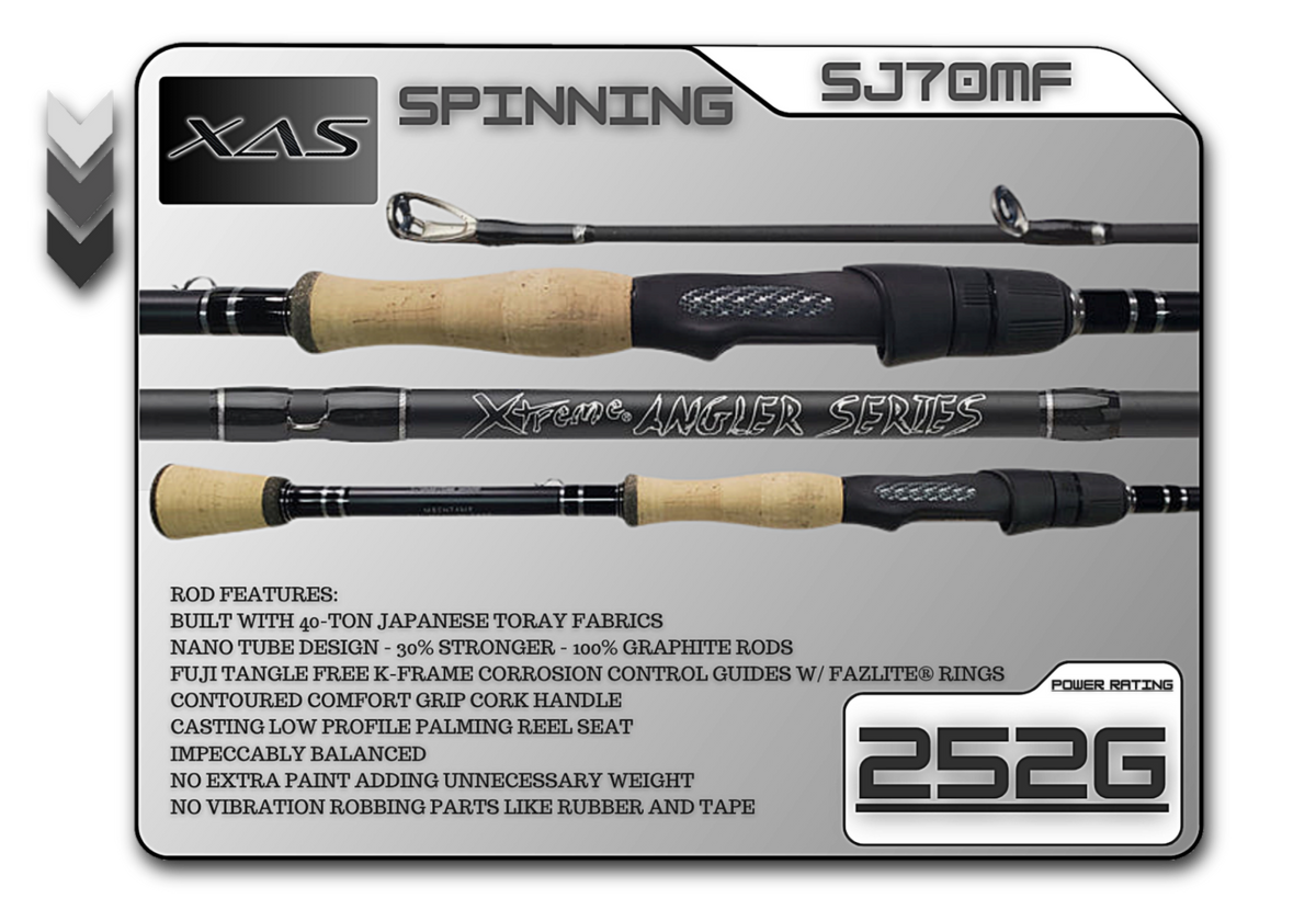 Spinning Fishing Rods Fish Xtreme Angler Series 7'0" Medium Fast Spinning Rod Fish Xtreme Angler Series Spinning Rods – Pescador Fishing Supply