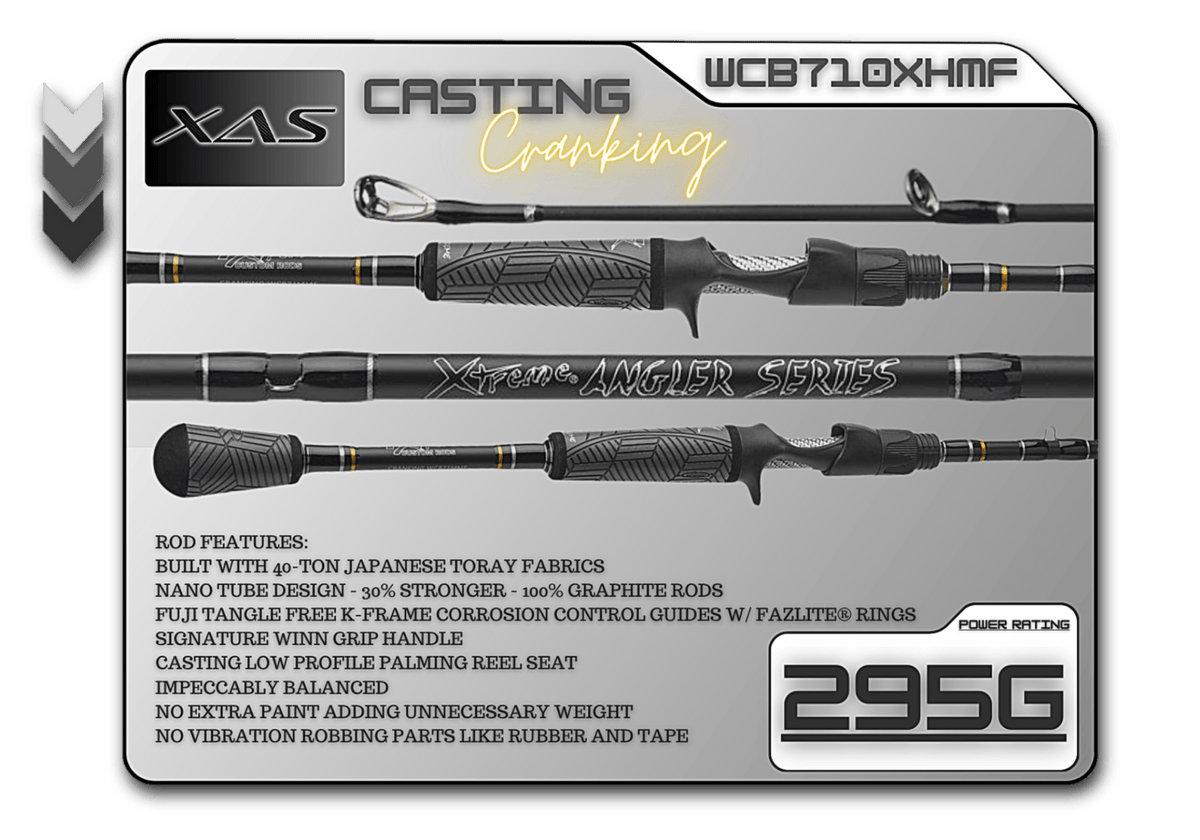 Casting Rod Fish Xtreme Angler Series 7'10" Xtra Heavy Mod-Fast Cranking Rod Fish Xtreme Angler Series Cranking Rods – Pescador Fishing Supply