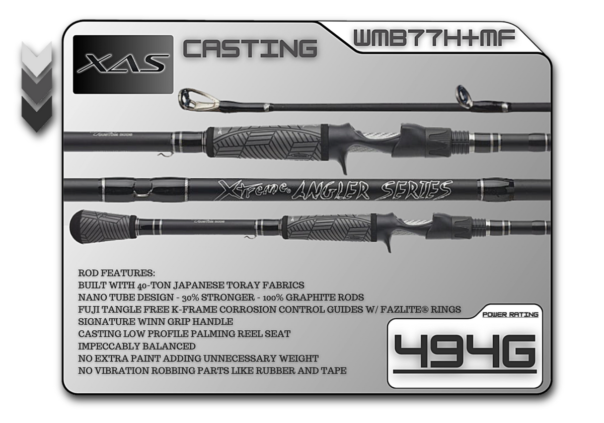 Casting Rod Fish Xtreme Angler Series 7'7" Heavy+ Mod-Fast Casting Rod Fish Xtreme Angler Series Casting Rods – Pescador Fishing Supply