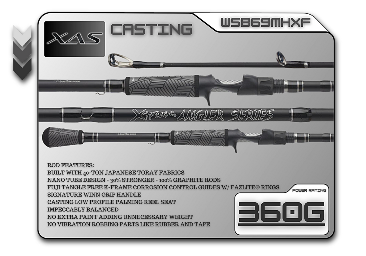 Baitcasting Fishing Rods Fish Xtreme Angler Series WSB69MHXF 6'9" Medium Heavy Xtra-Fast Casting Rod Fish Xtreme Angler Series Casting Rods – Pescador Fishing Supply  