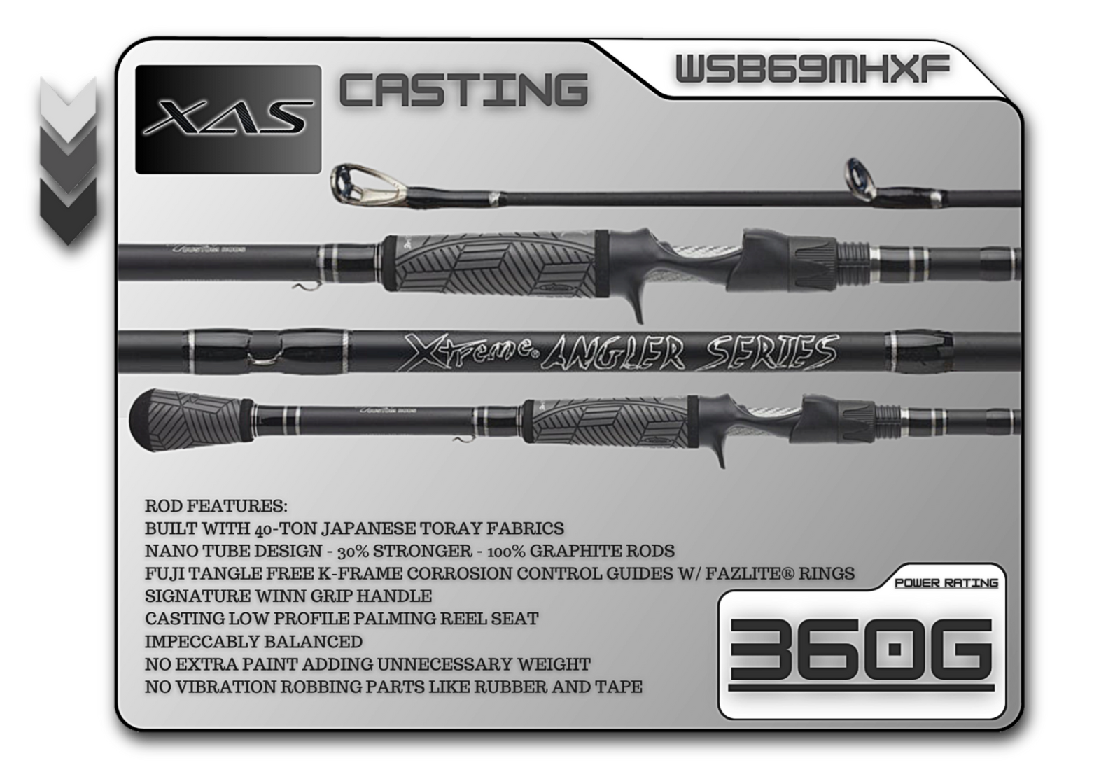Baitcasting Fishing Rods Fish Xtreme Angler Series WSB69MHXF 6'9" Medium Heavy Xtra-Fast Casting Rod Fish Xtreme Angler Series Casting Rods – Pescador Fishing Supply  