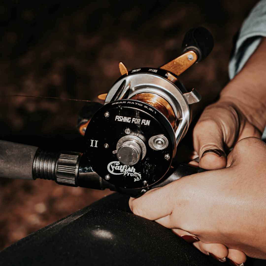 Catfish Baitcaster Reel Fishing for Fun Round Baitcaster Reel Fishing for Fun Round Baitcaster Reel