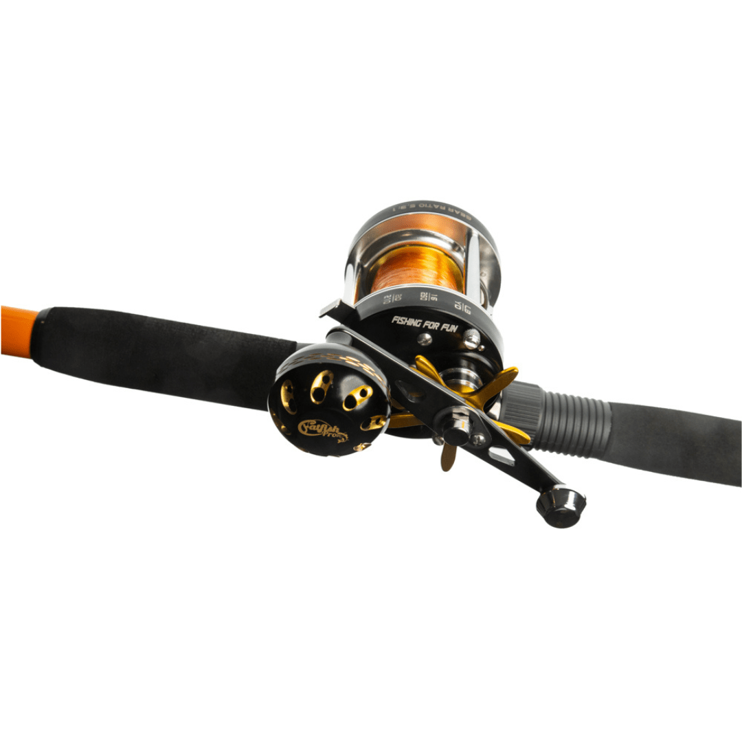 Catfish Baitcaster Reel Fishing for Fun Round Baitcaster Reel Fishing for Fun Baircaster Reel + Power Handle Fishing for Fun Round Baitcaster Reel
