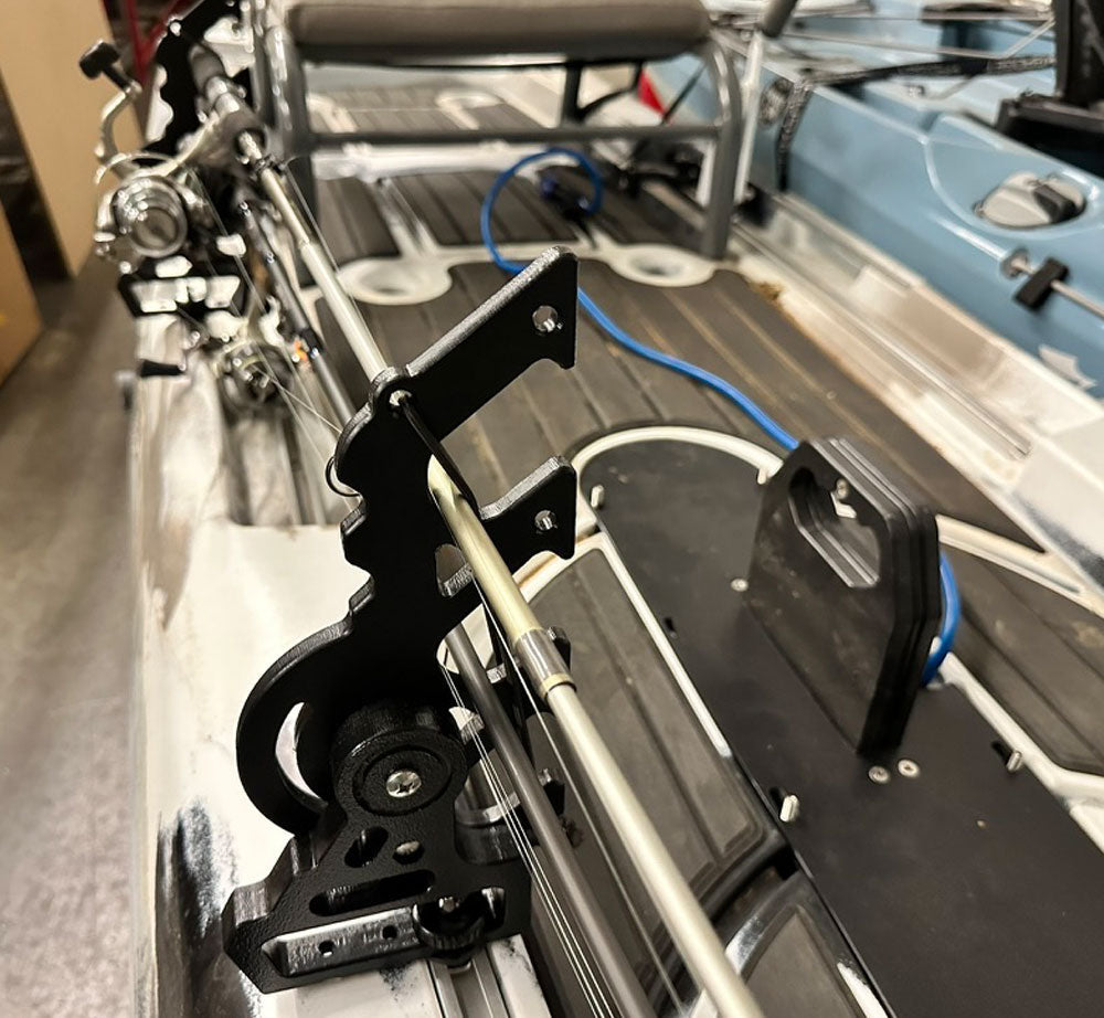 YakGadget FlexRod AnglePro 3-Rod Stager Pair | Adjustable Track-Mounted Rod Storage
