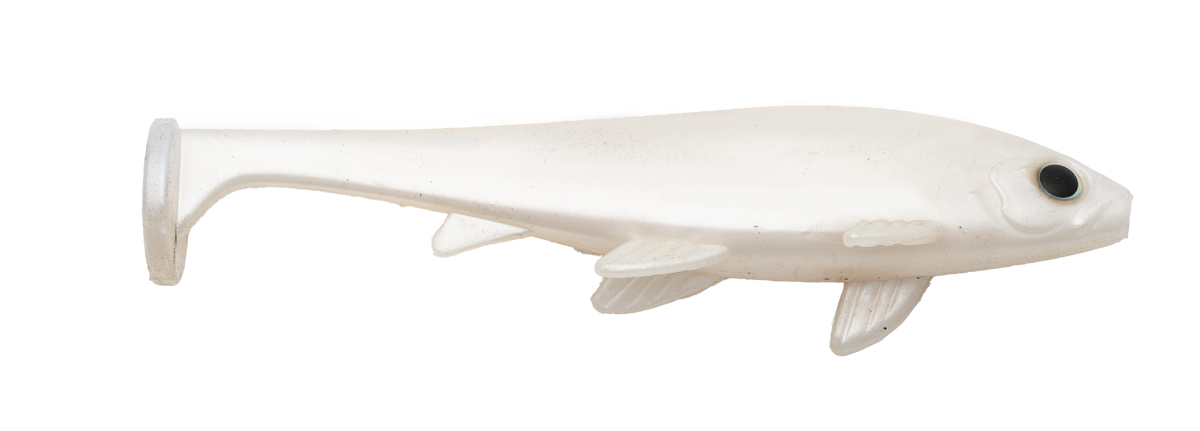 Soft Plastic G-Ratt Baits Weedless Executioner Swimbait Pearl / 4" - 5pk Weedless Executioner Swimbait for Heavy Cover Bass  