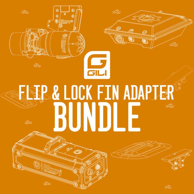 GILI/Bixpy K-1 Outboard Kit - Flip & Lock Fin Adapter Bundle GILI/Bixpy K-1 Outboard Kit - Flip & Lock Fin Adapter Bundle