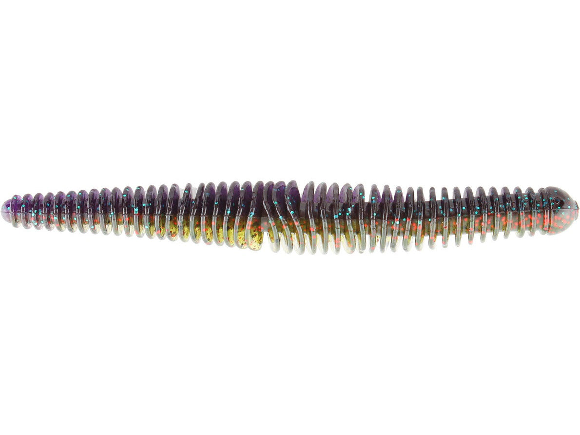 Soft Plastic GrandeBass 6.5" Mag Rattlesnake Magnum Ringed Bass Worm Magnum Ringed Worm for Trophy Bass on Deep Ledges and Structure