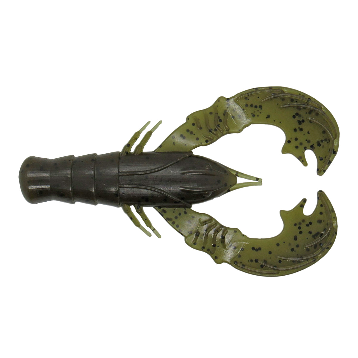 Soft Plastic GrandeBass Crush Craw 4" Swim-Craw Jig Trailer Green Pumpkin 4" Thumping Craw Bait for Bass | High-Vibration Jig Trailer Action
