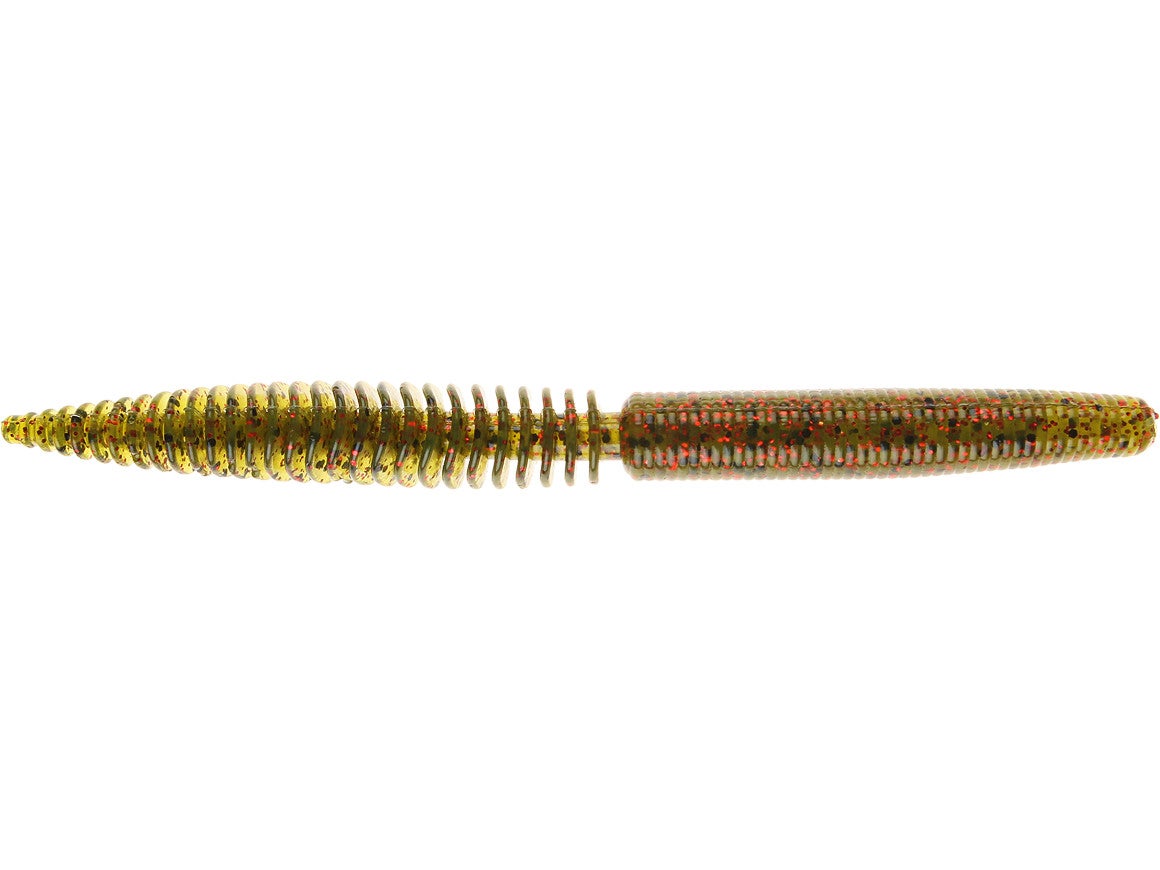Soft Plastic GrandeBass RattleSnake'O 5" Scented Stick Bait 8pk Watermelon Red Flk Shaky Head Stick Bait for Bass | 5" Scented Stand-Up Worm