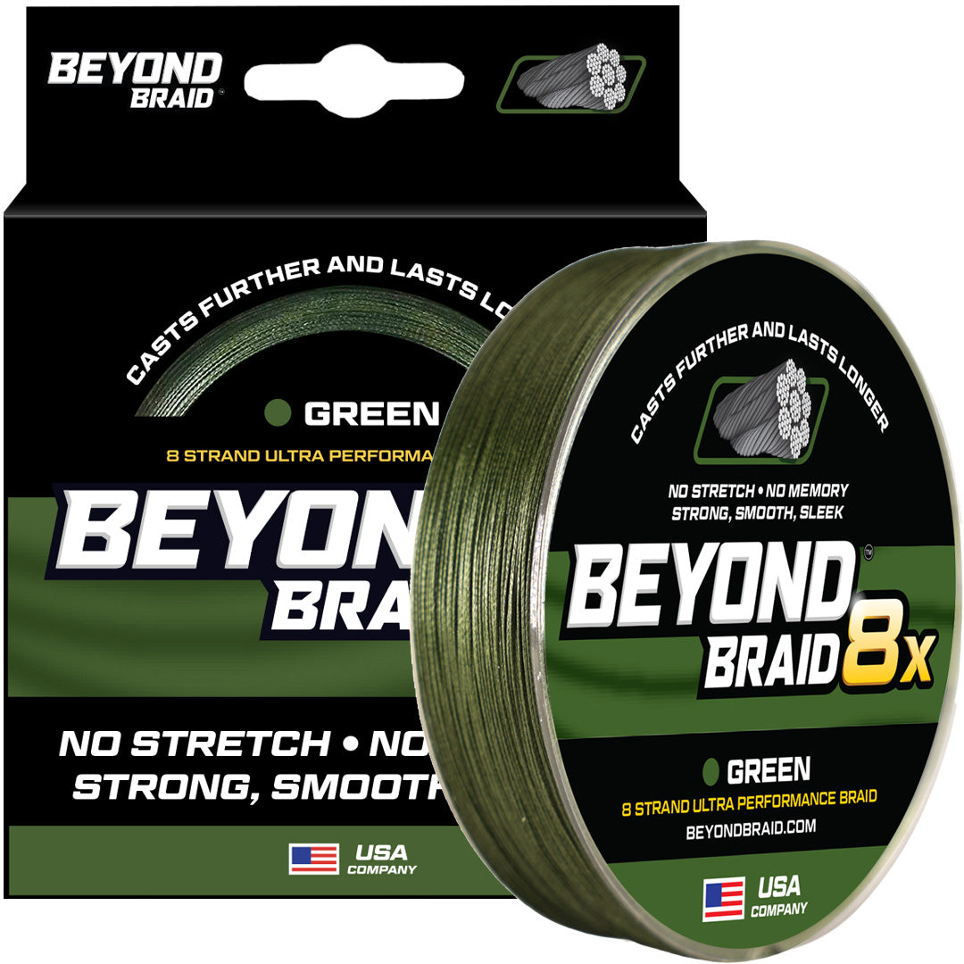 Beyond Braid 8X used in bass and offshore fishing techniques