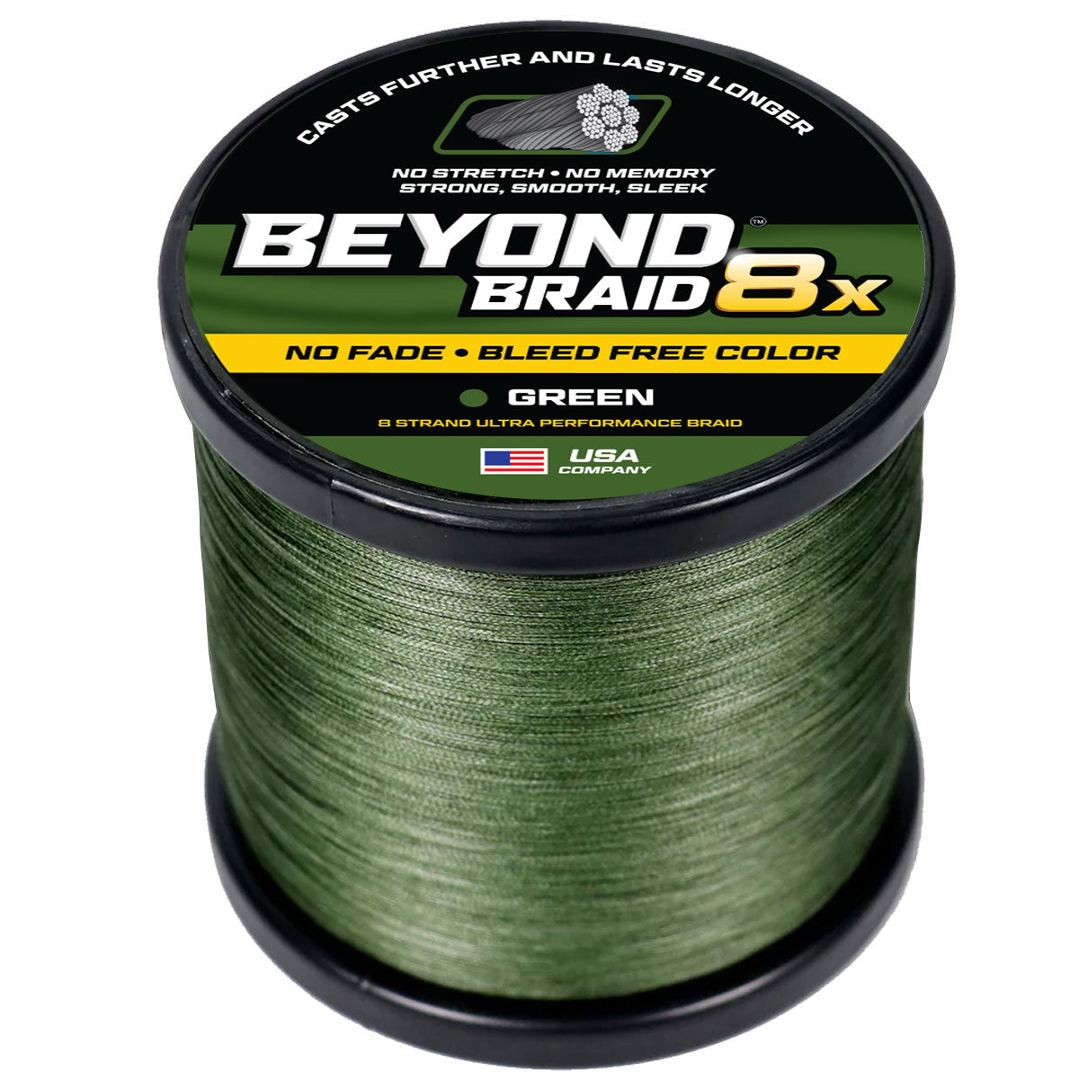 Beyond Braid Green 8X Ultra Performance 8 Strand Braided Fishing Line