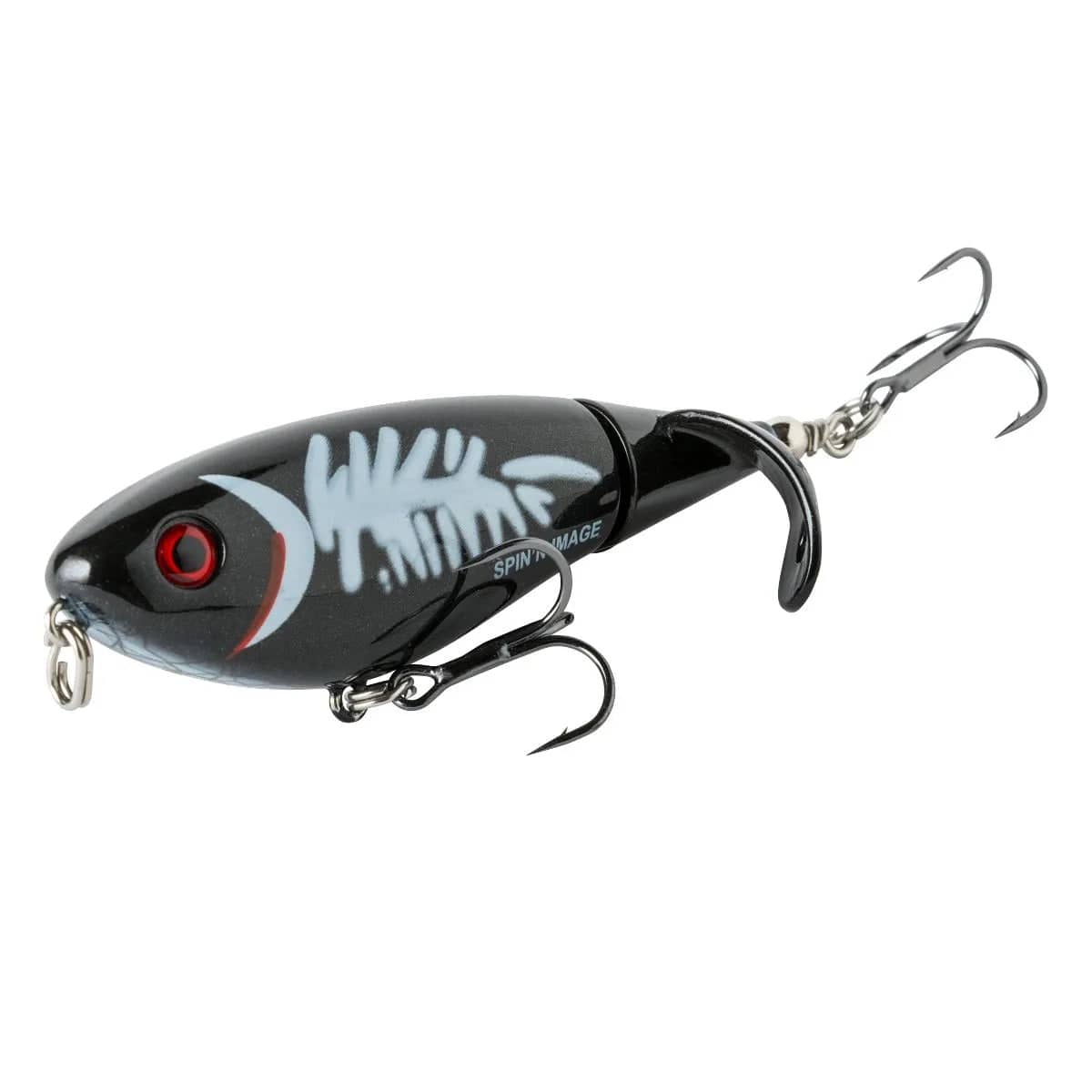 Baits Heddon Spin&#39;n Image Topwater Plopper Black/White Herring Heddon Spin&#39;n Image Topwater Plopper - Pescador Fishing Supply