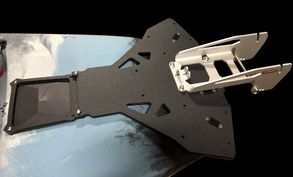 Rear kayak mounting plate for Hobie PA12 trolling motor setup