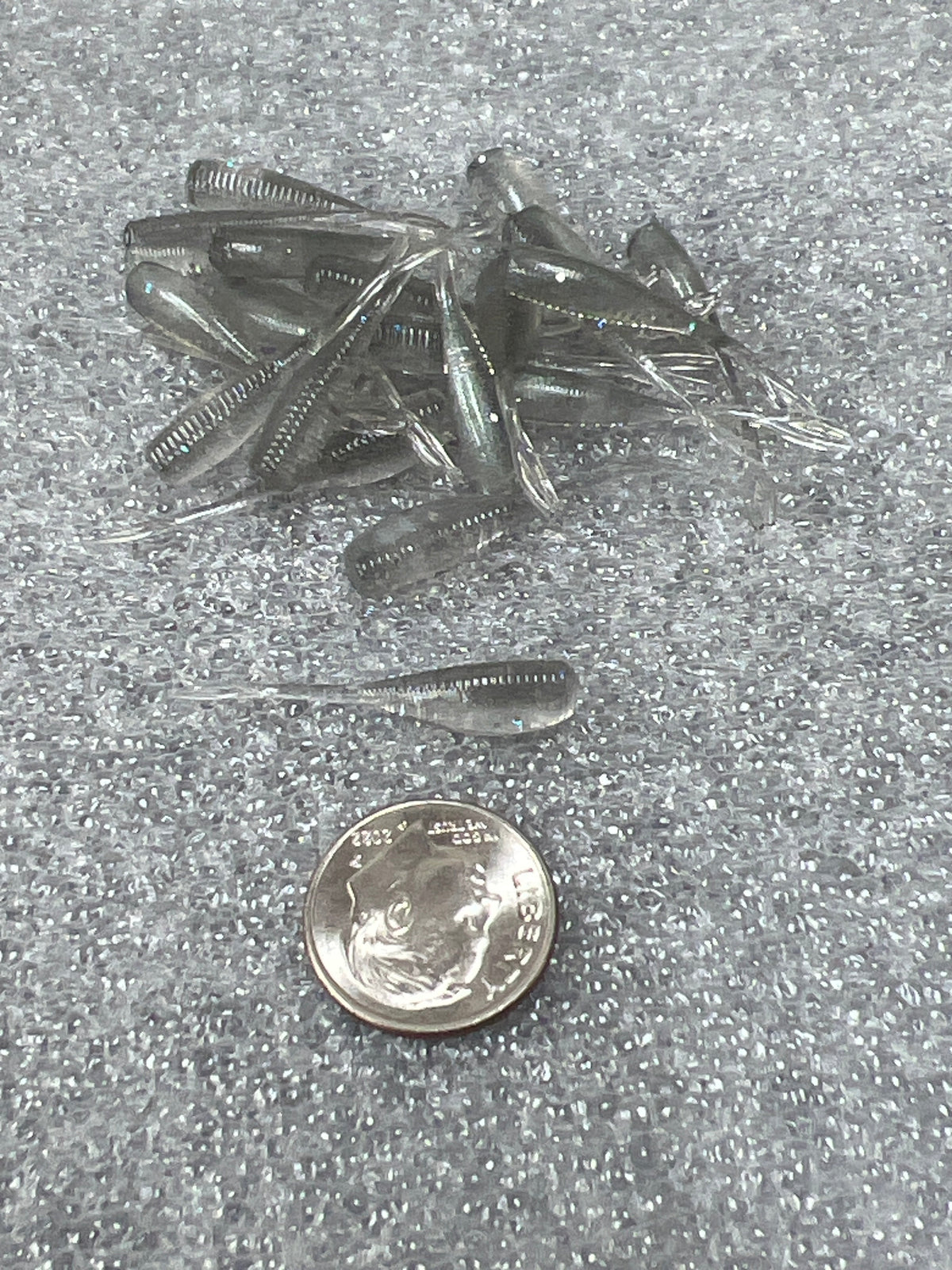Compact Crappie Crusher soft plastic bait for vertical jigging