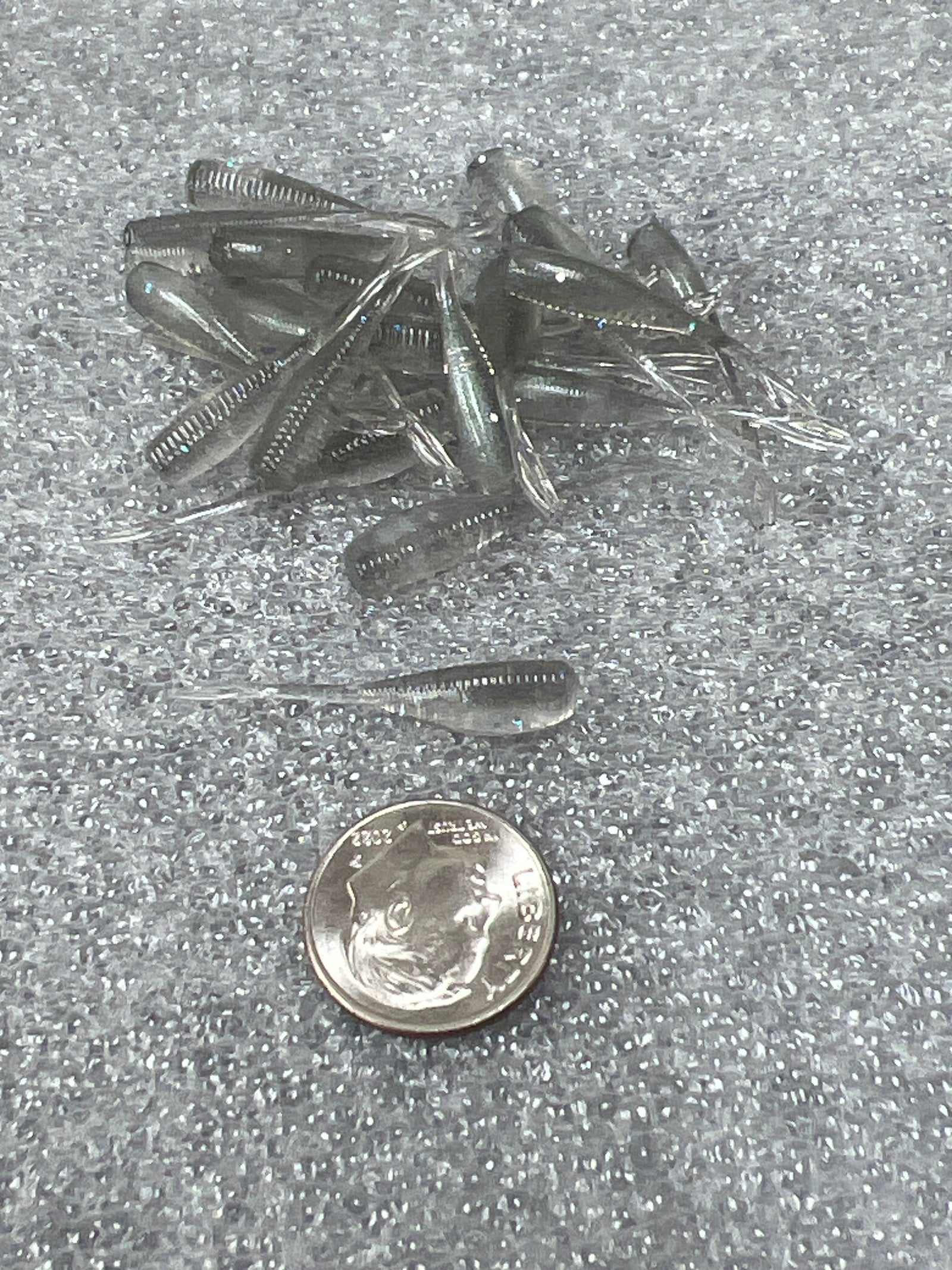 Compact Crappie Crusher soft plastic bait for vertical jigging