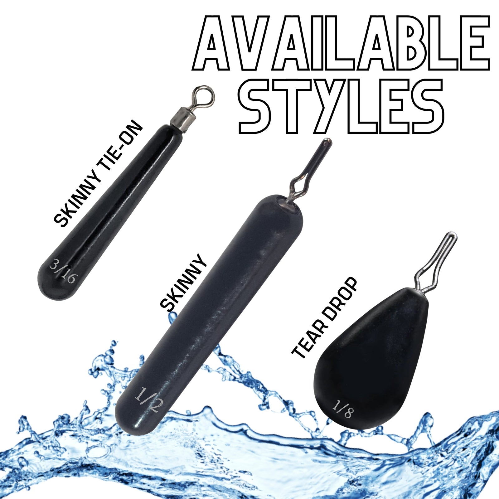 reaction tackle tungsten drop shot weights multiple styles