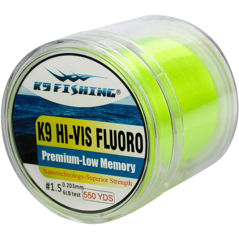 Line K9 Hi-Vis Fluoro 550 Yard Spool 4lb K9 Hi-Vis Fluoro 550 Yard Spool - Pescador Fishing Supply