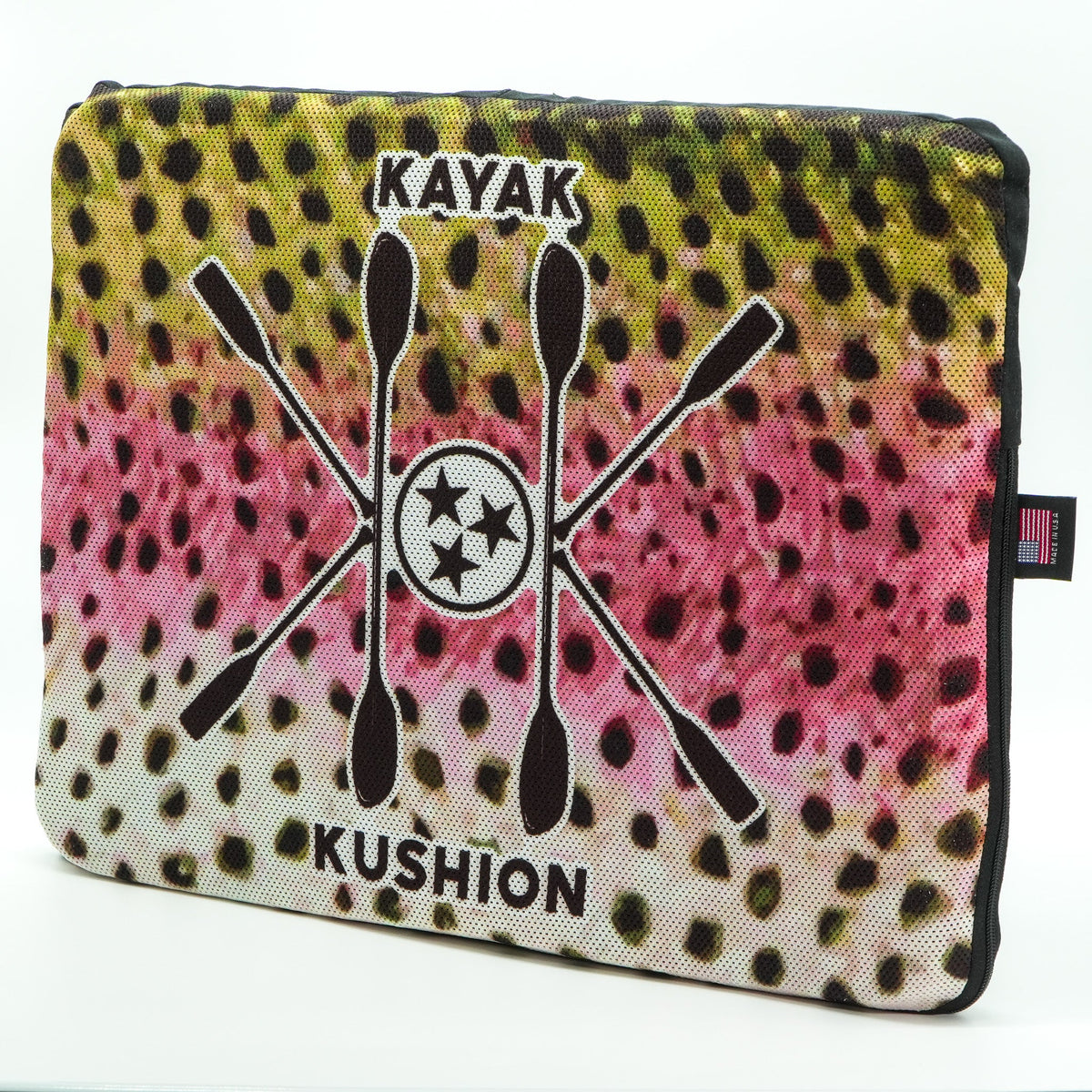 Kayak Accessories Kayak Kushion Square Kushion – Scales Pattern Comfort Seat Pad for Fishing Kayaks Rainbow Trout / Bertha / Firm Kayak Kushion | Comfortable Seat Cushions for Fishing Kayaks